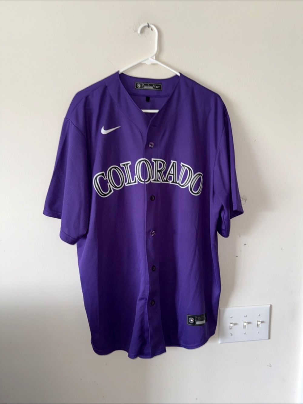 Men's Nike Kris Bryant #23 Colorado Rockies Alt MLB Jersey Sz XL - Purple RARE